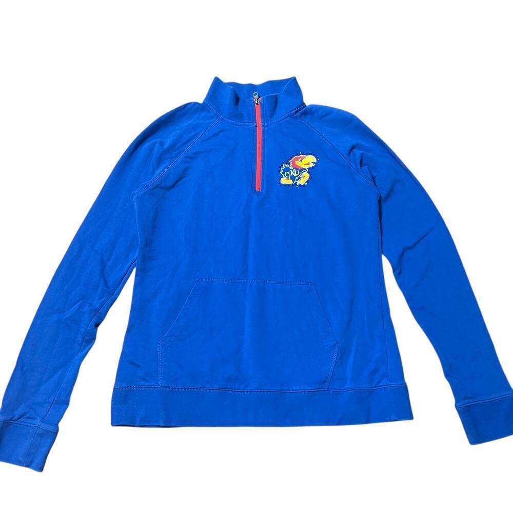 Women's Kansas University 3/4 Zip Long Sleeve Shirt Size Large